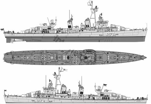 FGS D-179 Z5 (Destroyer) (West Germany, ex USS DD-572 Dyson) (1964)