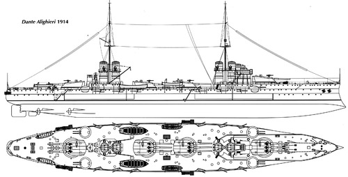 RN Dante Alighieri (Battleship) (1914)
