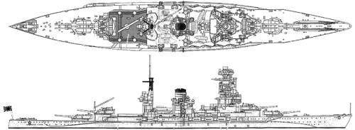 IJN Nagato (Battleship) (1944)