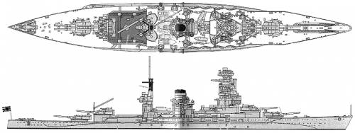 IJN Nagato (Battleship) (1944)