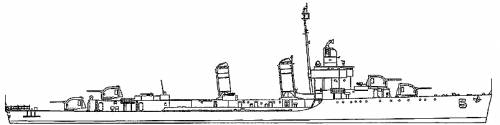 JMSDF DDG-182 Hatakaze (Destroyer) (1955)