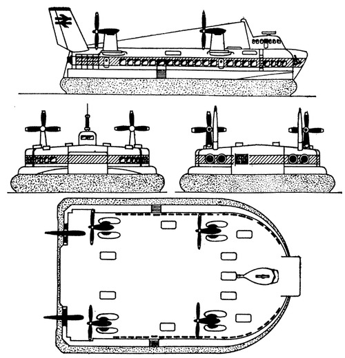 Hovercraft SRN-4 (Saunders-Roe Nautical 4)