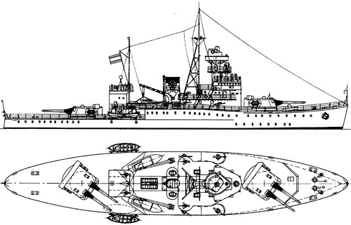 HTMS Thonburi (Coastal Defence Ship) Thailand (1940)