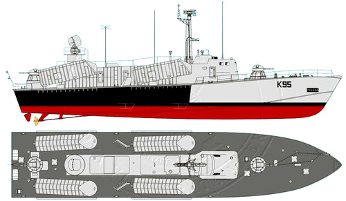 INS Chamak K95 (OSA II Class Missile Boat) -India