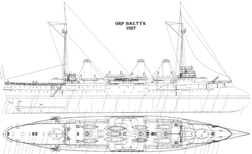 ORP Baltic (ex NMF d'Entrecasteaux Protected Cruiser) (1927)