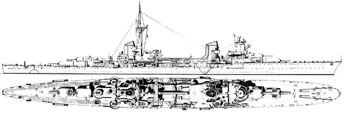 RN Muzio Attendolo (Light Cruiser) (1942)