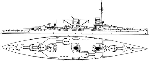 TCG Yavuz (ex SMS Goeben Battlecruiser) (1950)
