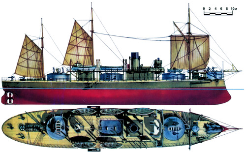 Russia - Admiral Lazarev (Coast Defence Turret Ship) (1867)