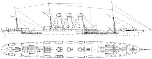 Russia - Angara (ex Moskva III Dobroflot Hospital Ship) (1904)