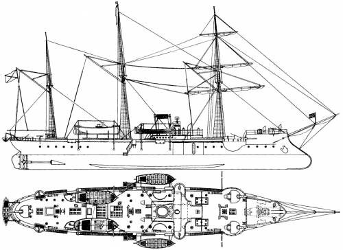 Russia - Koreyets (Gunboat) (1887)