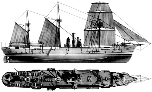 Russia - Korietz (Gunboat) (1886)
