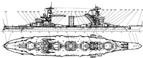 Russia - Parizhskaya Kommuna (Battleship) (1938)