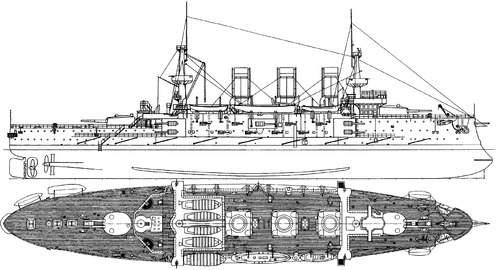 Russia - Peresvet (Battleship) (1901)