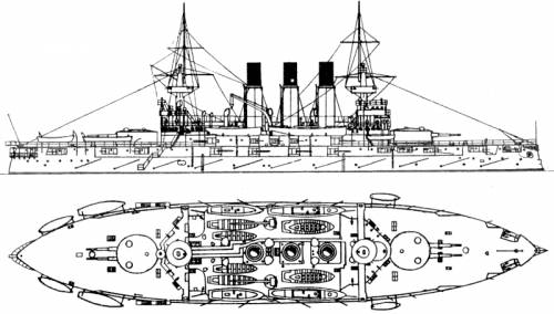 Russia Retvizan (Battleship) (1905)