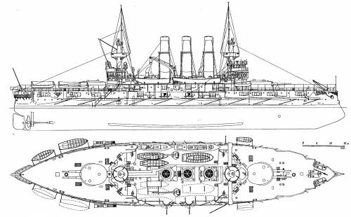 Russia Retvizan (Battleship) (1905)