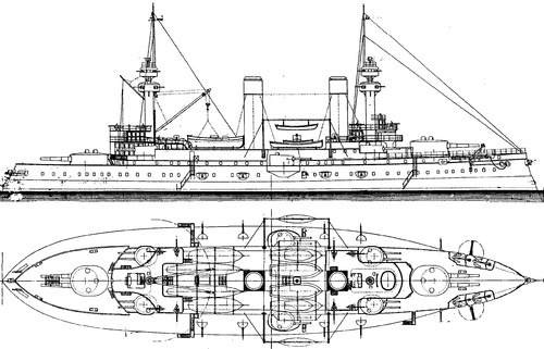 Russia - Tsesarevich (Battleship) (1899)