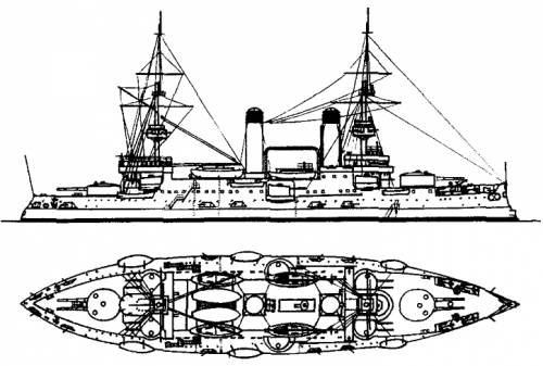 Russia - Tsesarevich (Battleship) (1903)