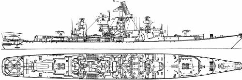 USSR Admiral Makarov (Kresta II Class Project A Missile Cruiser) (1973)