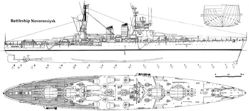 USSR Novorossiysk [ex RN Giulio Cesare Battleship] (1952)