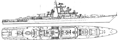 USSR Project 1135M Burevestnik M Krivak II Bessmennyy-class Guard Ship