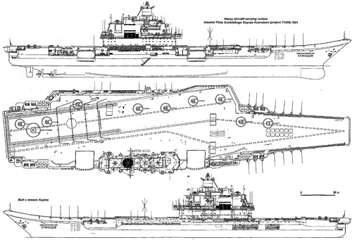 USSR Project 1143.5 Orel Admiral Kuznetsov 1991 Aircraft Carrier)