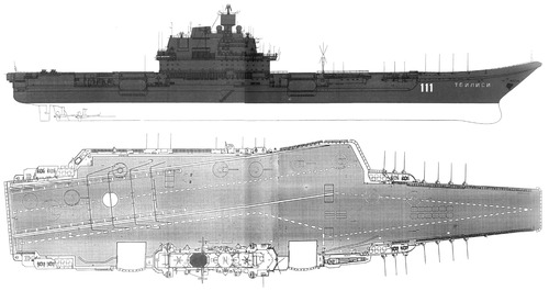 USSR Project 1143.5 Tbilisi (ex Admiral Kuznetsov Aircraft Carrier)