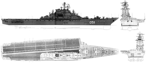USSR Project 1143 Kiev 1985 Heavy Aircraft-Carrying Cruiser