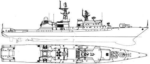 USSR Project 1154.0 Yastreb Neustrashimyy-class Frigate