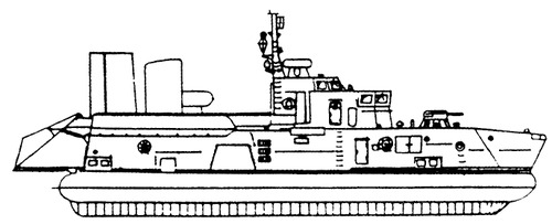 USSR Project 1206T Kalmar-T Pelikan-class Assault Landing Hovercraft