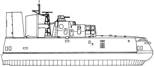 USSR Project 1238 Kasatka-class Assault Landing Hovercraft