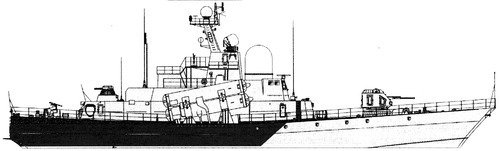 USSR Project 1241.1 Molniya Tarantul II R-46 Missile Boat