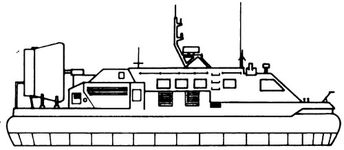 USSR Project 2091.0 Czilim-class Assault Landing Hovercraft