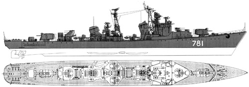 USSR Project 56PLO Dalnyvostochnyy (ex-Vyderzhannyy Modified Kotlin-class Destroyer) (1989)
