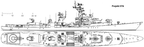 USSR Project 57A Gnevny Kanin -class Destroyer
