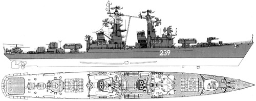 USSR Project 58 Grozny (Kynda-class Guided Missile Cruiser) (1963)