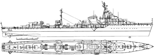 USSR Project 7 Gnevny-class Gromky (Destroyer) (1958)