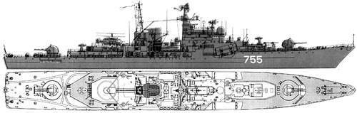 USSR Project 956 Sarych-class Osmotritelnyy (Sovremenny-class Destroyer) (1989)