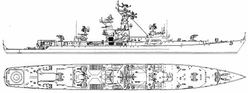 USSR Viste-Admiral Drozd (Kresta I Class Project Missile Cruiser) (1965)