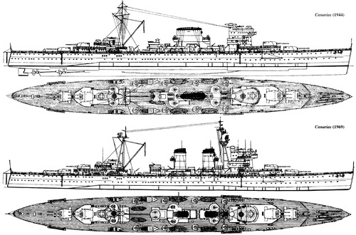 SNS Canarias -69 (Heavy Cruiser) (1944)