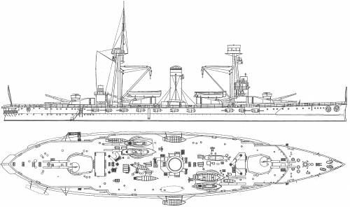 Spain - Jaime I (Battleship) (1913)