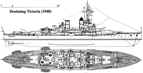 HSwMS Drottning Victoria (Costal Defence Ship) (1948)