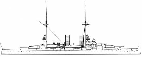 HSWMS Sverige (Battleship Second Class) - Sweden (1914)