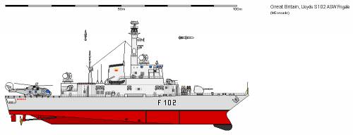 GB FF Type 23 Lloyd S102 ASW Frigate