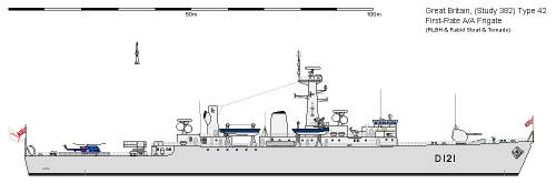 GB FFG Type 42 Frigate Study 382