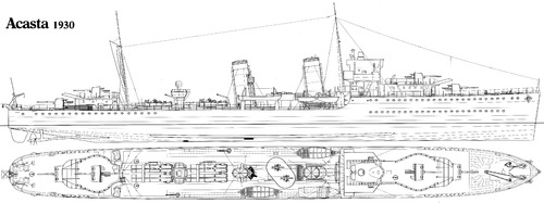 HMS Acasta H09 (Destroyer) (1930)