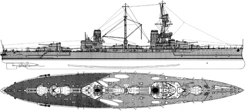 HMS Agincourt (ex-TCG Sultan Osman I, ex-NAeL Rio de Janeiro Battleship) (1918)