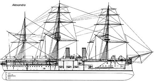 HMS Alexandra (Central Battery Ironclad Battleship) (1875)