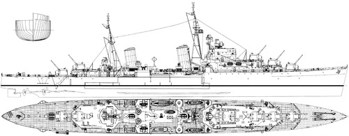 HMS Argonaut 61 (Light Cruiser) (1943)