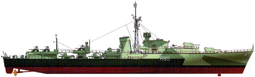HMS Barfleur D80 (Destroyer) (1945)