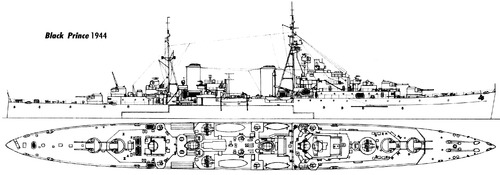 HMS Black Prince 81 (Light Cruiser) (1944)